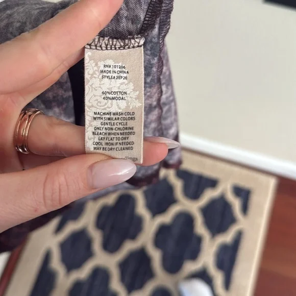 Soft Surroundings Burgundy Long Sleeve Maxi Dress - Picture 7 of 7